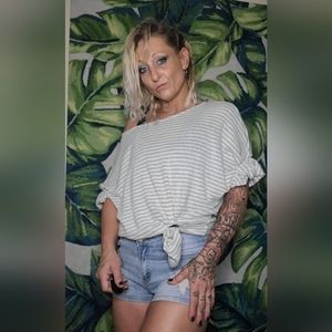 Casual to dress striped top